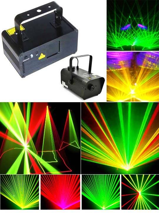 Профессиональный лазер для лазерного шоу MAGNUM 3D RGY с бесплатной дым-машиной