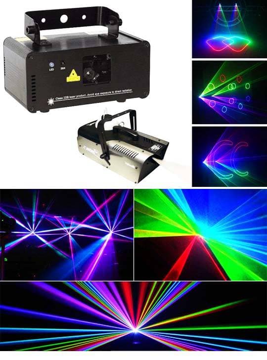 Профессиональный проектор для лазерного шоу MAGNUM 3D RGB с бесплатной дым-машиной