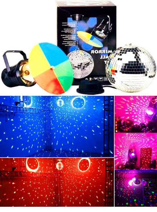Светодиодный комплект "Зеркальный шар" со светильником и цепью